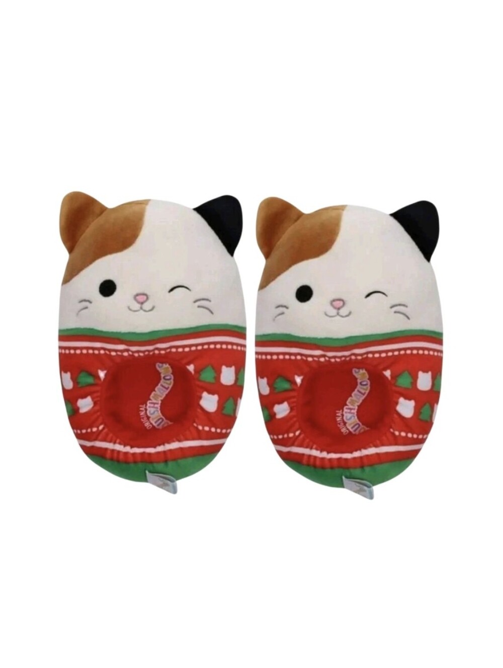 Squishmallows Christmas Sweater Cam The Cat Slippers